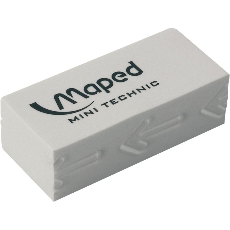 Maped gomme dessin technique, blanc, sans poussière, 39×18×12 mm